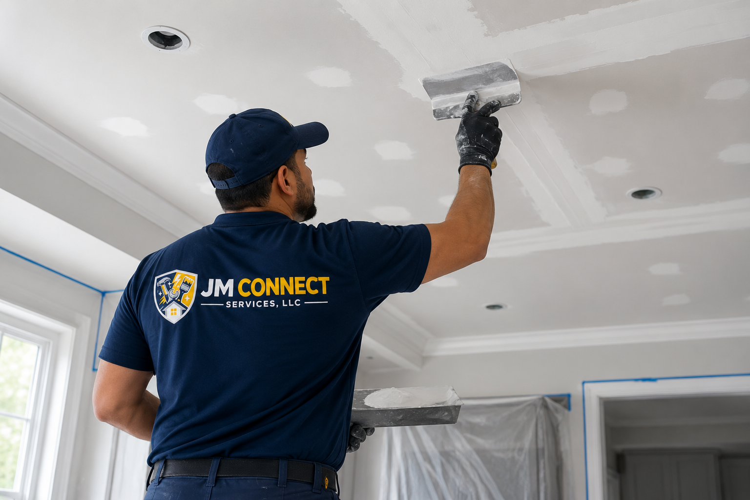Professional ceiling drywall repair and installation service