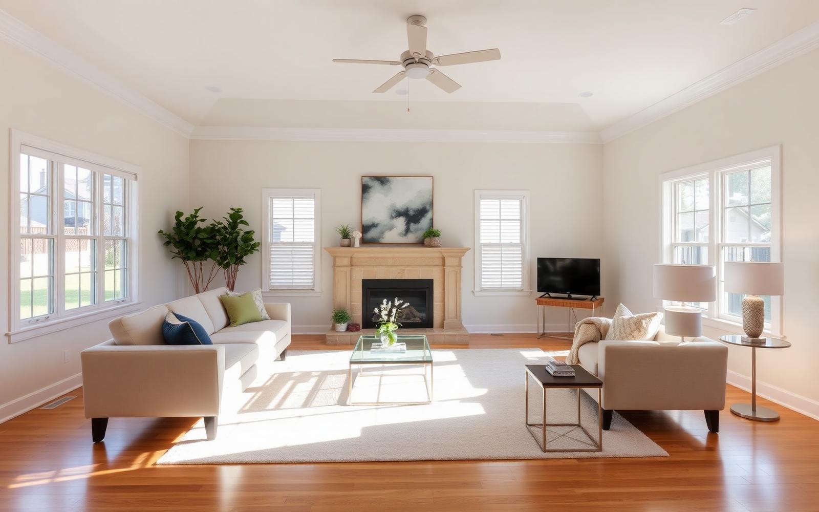 Freshly completed Central Florida living room by JM Connect Services